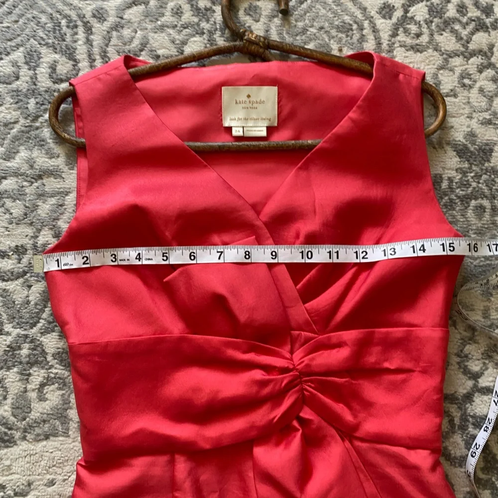 Kate Spade Mina Silk Blend Sheath Dress in Watermelon - Picture 7 of 8